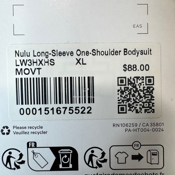 Lululemon Wundermost Ultra-Soft Nulu Long-Sleeve One-Shoulder Bodysuit - Picture 11 of 12